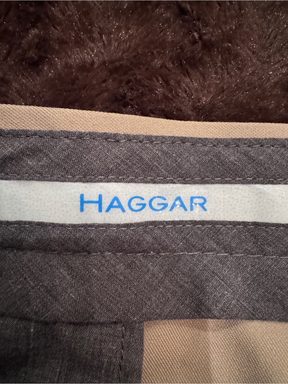 Haggar Men's Beige Dress Pants 36 x 34 - Picture 4 of 7